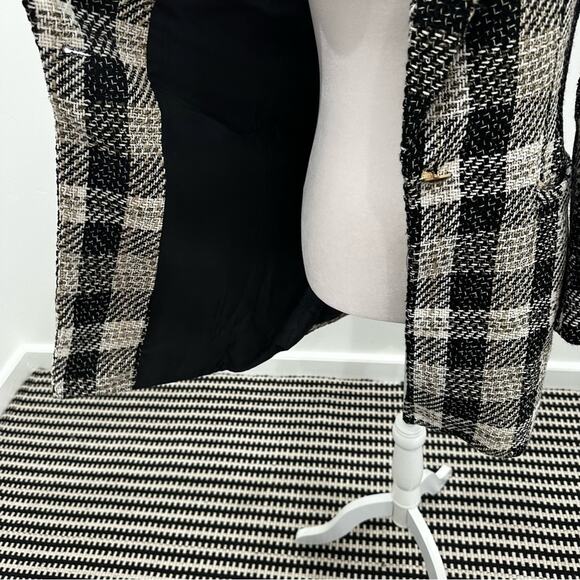 NWOT Zara Long Textured Check Blazer. Blogger fave. - Picture 11 of 14